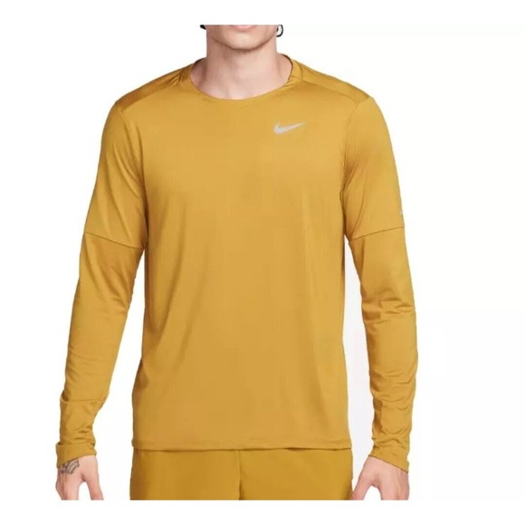 Nike Dri FIT Element Running Long Sleeve Mens XL Bronze Reflective Silver DD4754 - Picture 1 of 4